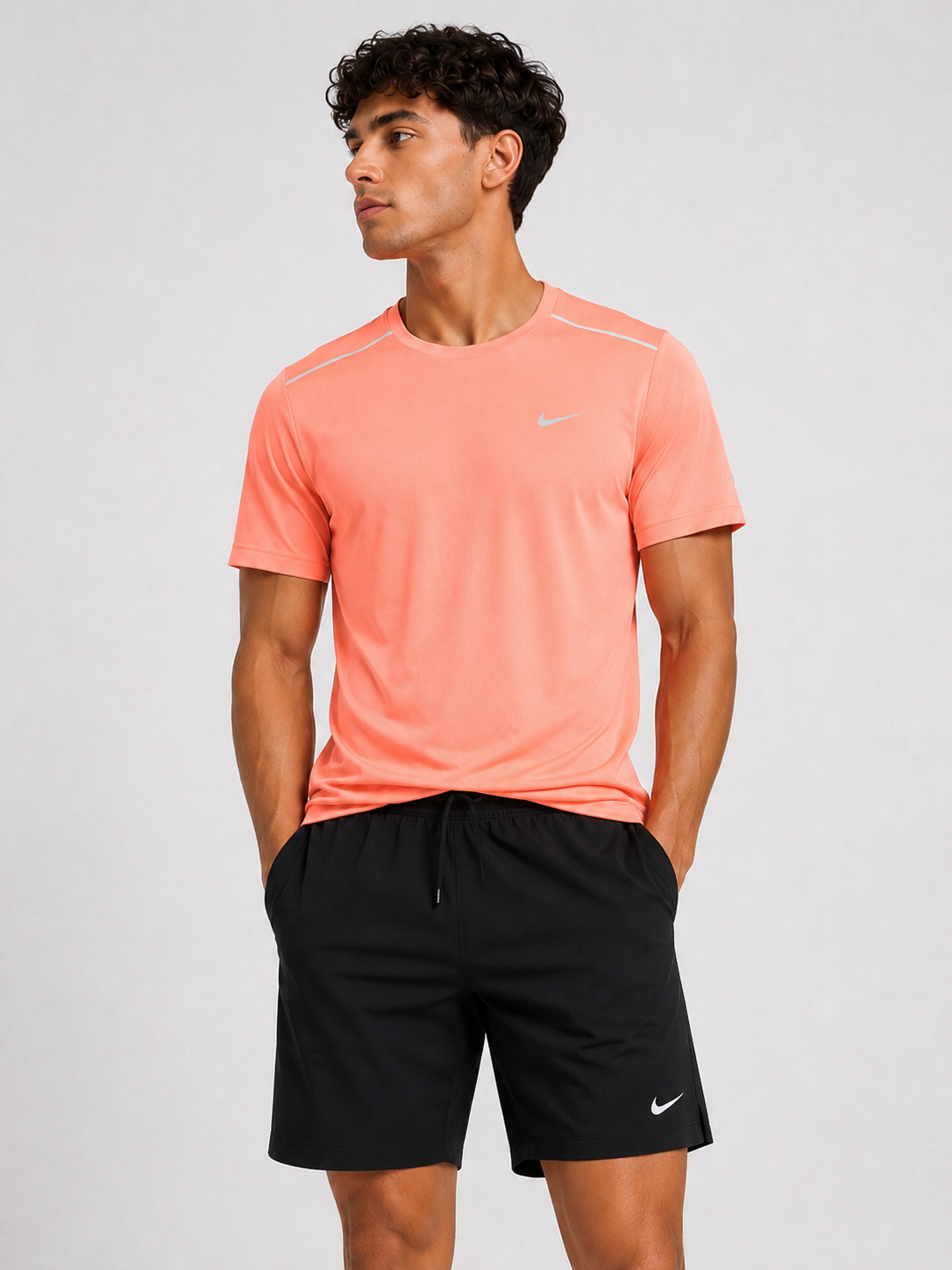 Ensemble Nike Miler Orange & Noir